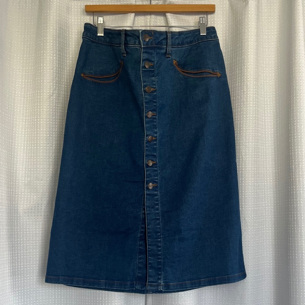 Wrangler Western/Cowgirl Detail Blue Denim Skirt